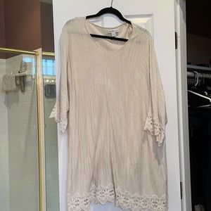 3x coldwater creek 3/4 sleeve tunic w lace